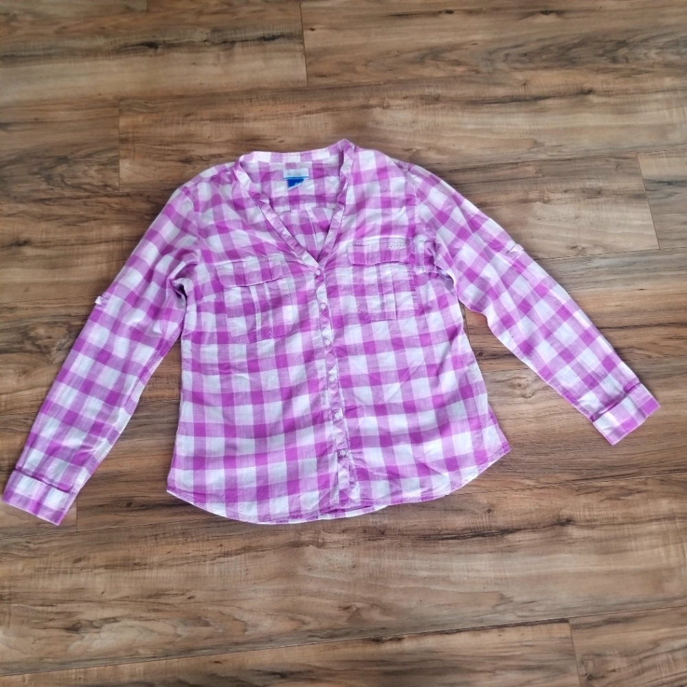 Columbia women's button down shirt size Large